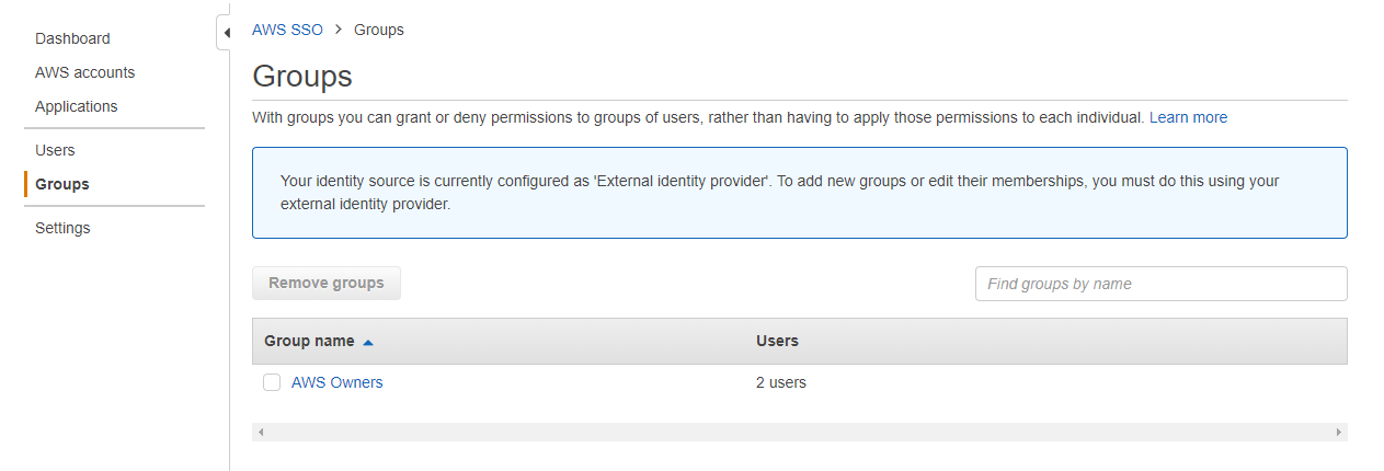 Users replicated in AWS SSO