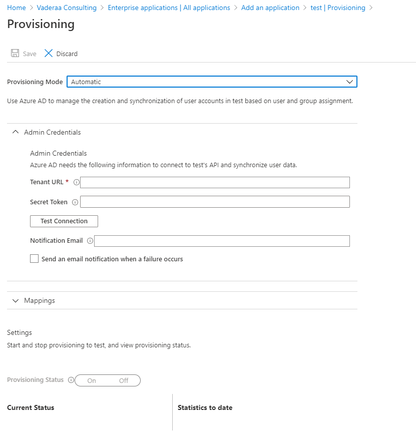 SCIM URL and Token